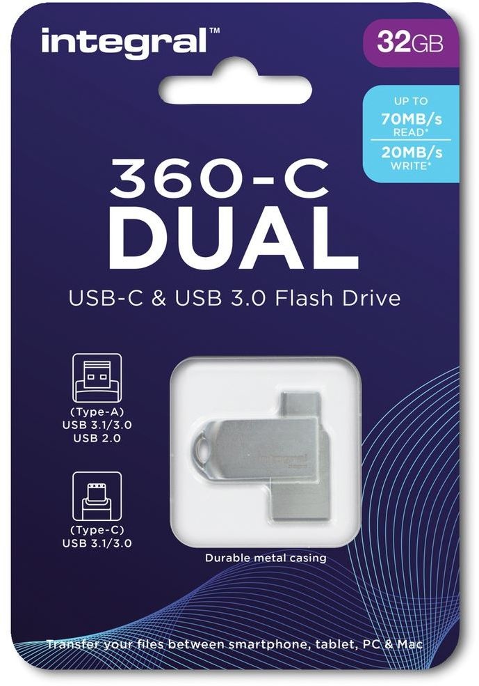Integral 3.0 USB-360-C Dual 32GB - USB-stick