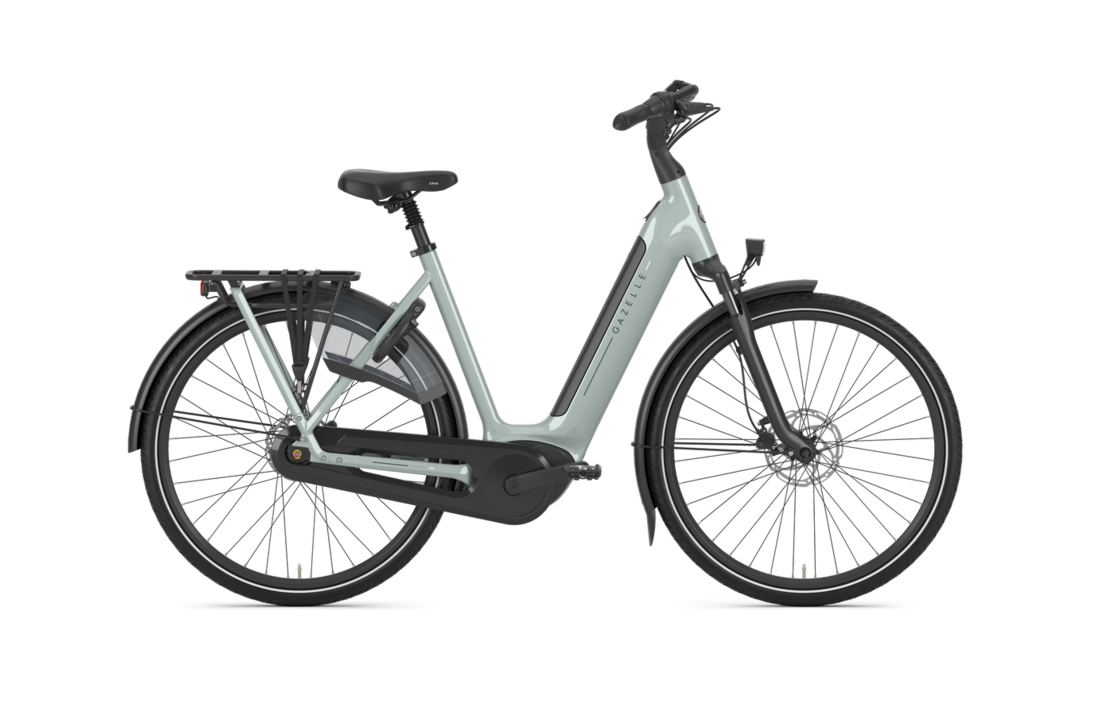 Gazelle Grenoble C8 HMB S8 540Wh Dames - Light Olive (glans)