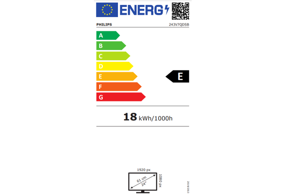 Philips 243V7QDSB - Monitor