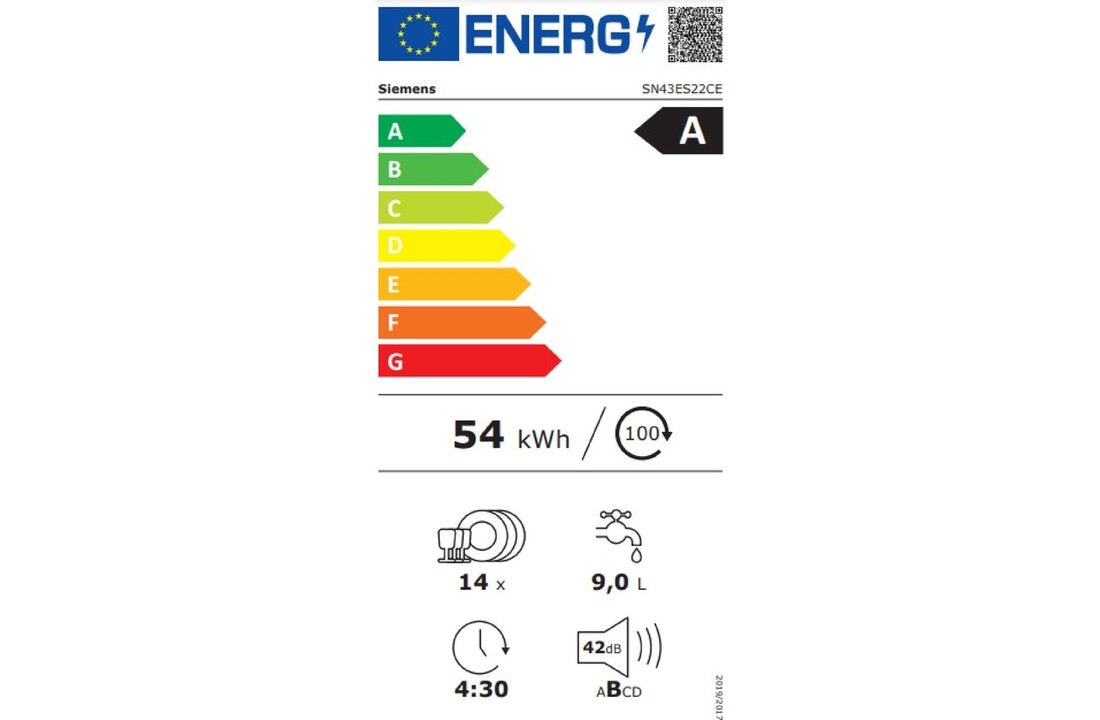 Siemens SN43ES22CE - Inbouw vaatwasser