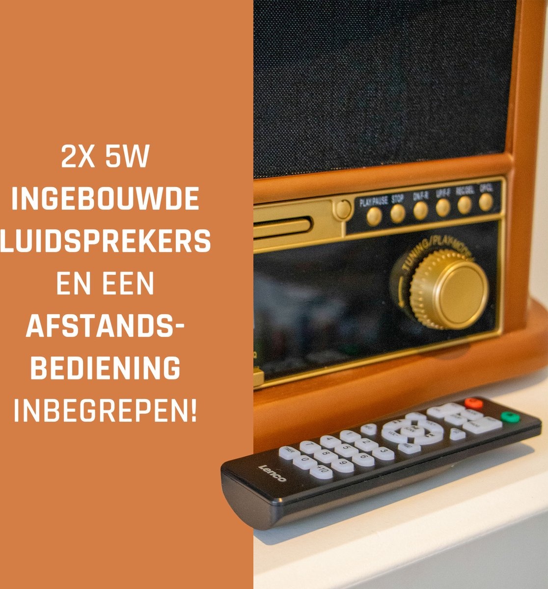 Lenco Classic Phono TCD-2571WD - Platenspeler