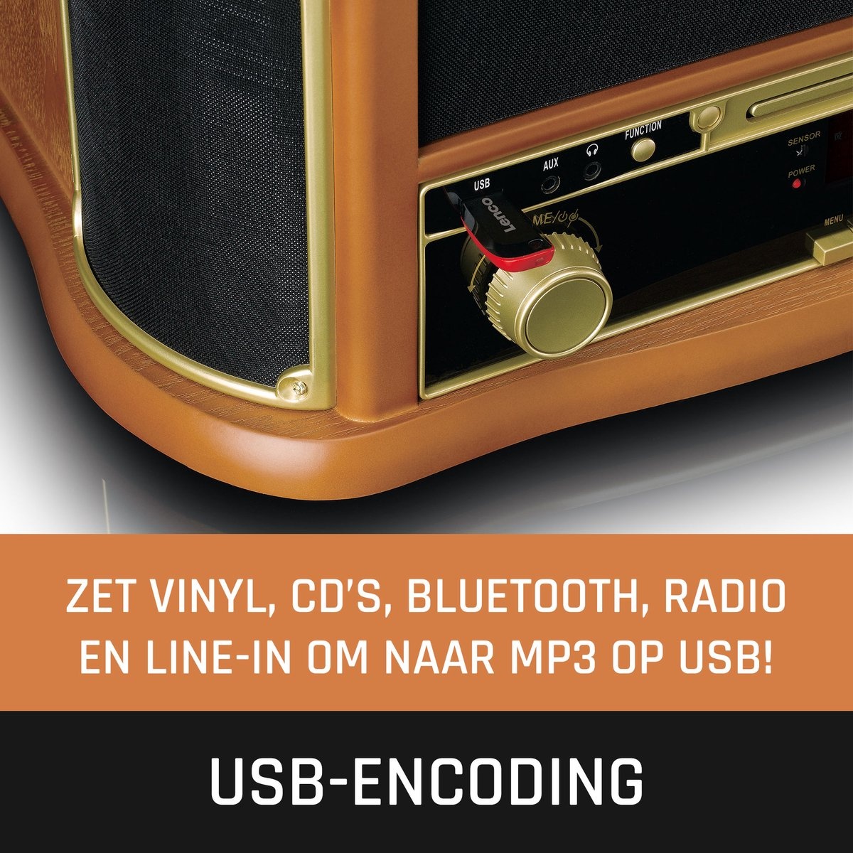 Lenco Classic Phono TCD-2571WD - Platenspeler