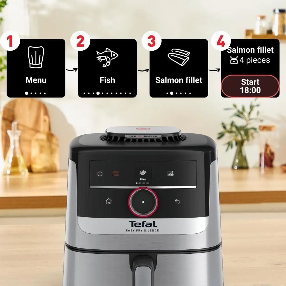 Tefal EY572D Easy Fry Smart & Silence - Hetelucht friteuse