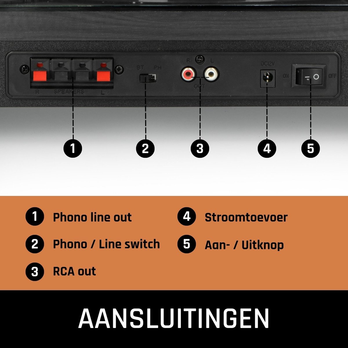 Lenco LS-300BK - Platenspeler