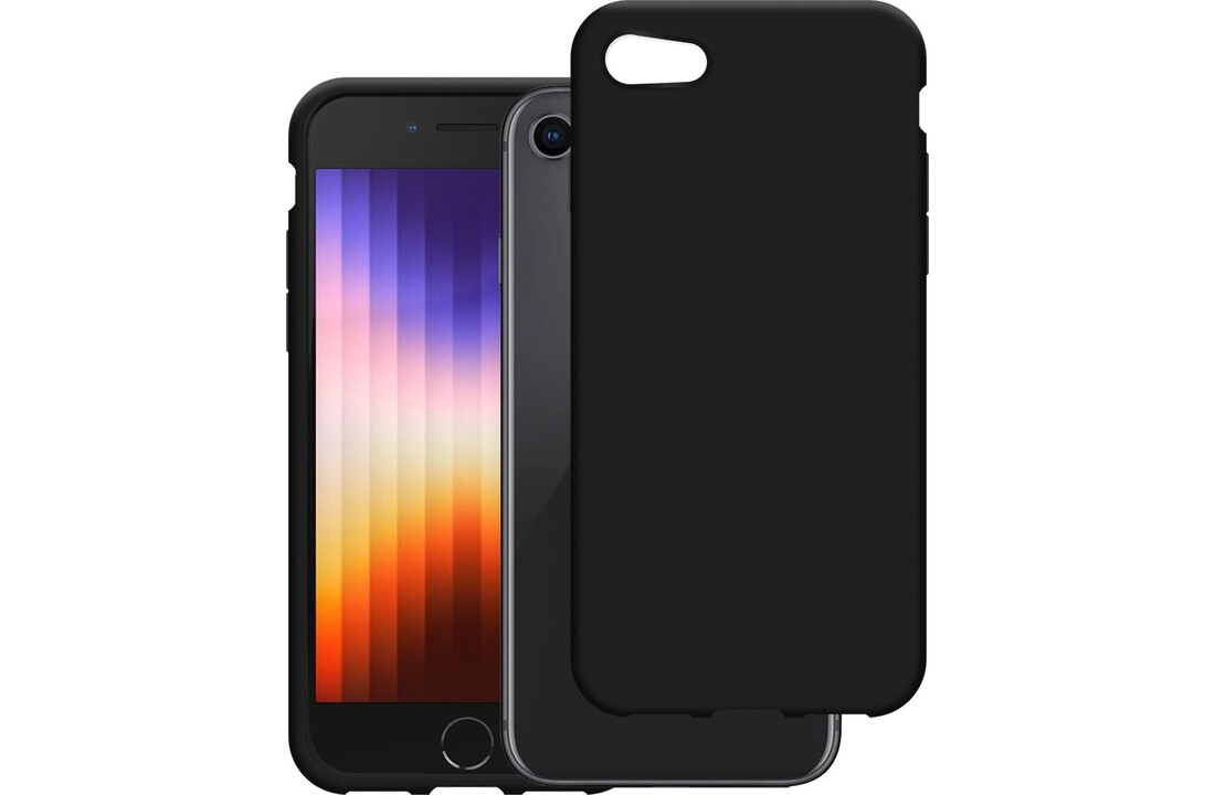 Just in Case Soft TPU Case voor iPhone SE 2020/SE 2022 Zwart - Beschermhoes