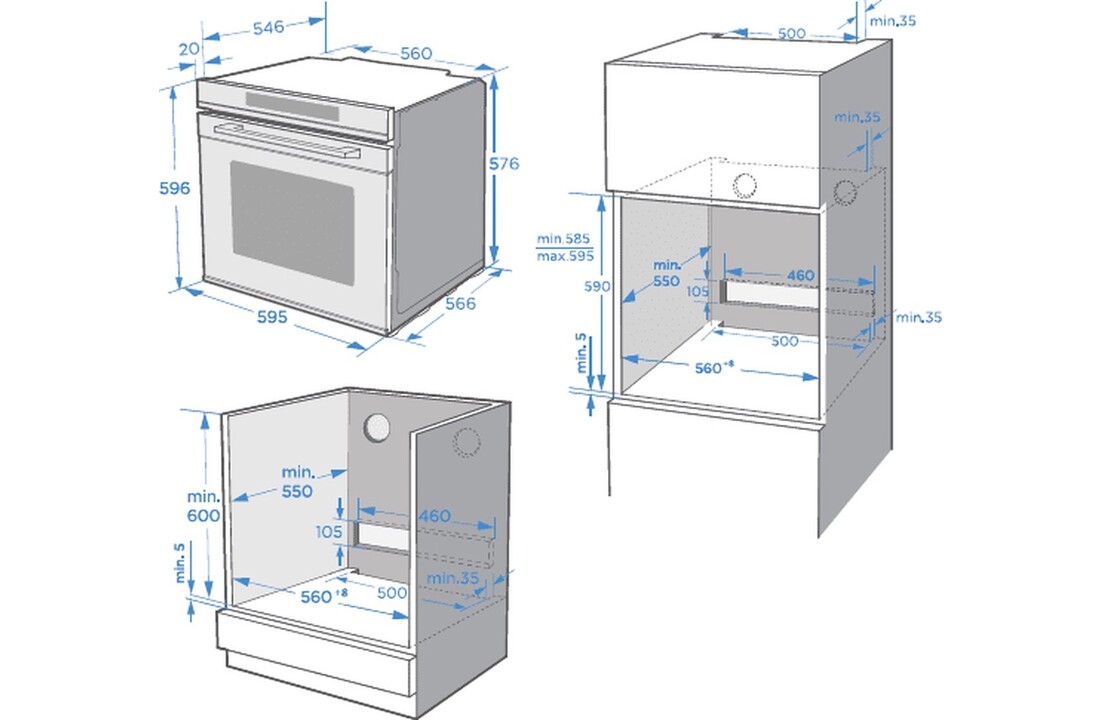 Frilec HAMBURG7189.1EBMBL - Inbouw oven