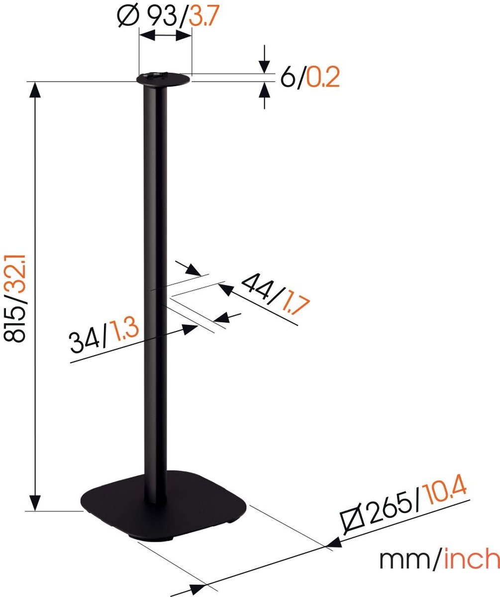Vogel's SFS 4113 voor Sonos Era 100 Zwart - Speakerstandaard