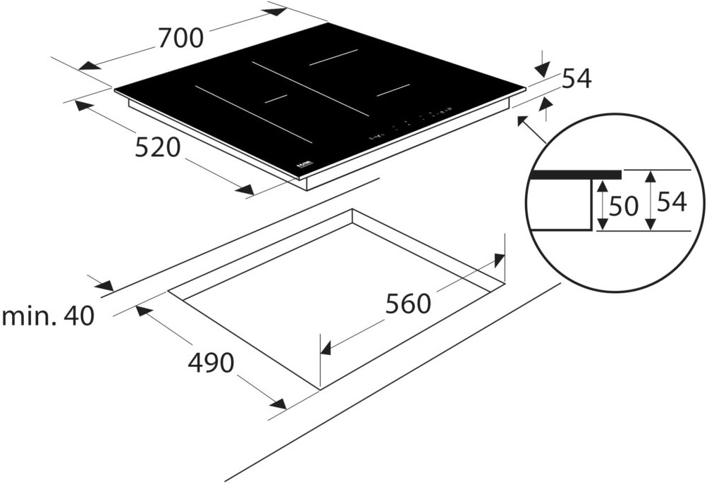 ETNA KIF670ZT - Inductiekookplaat