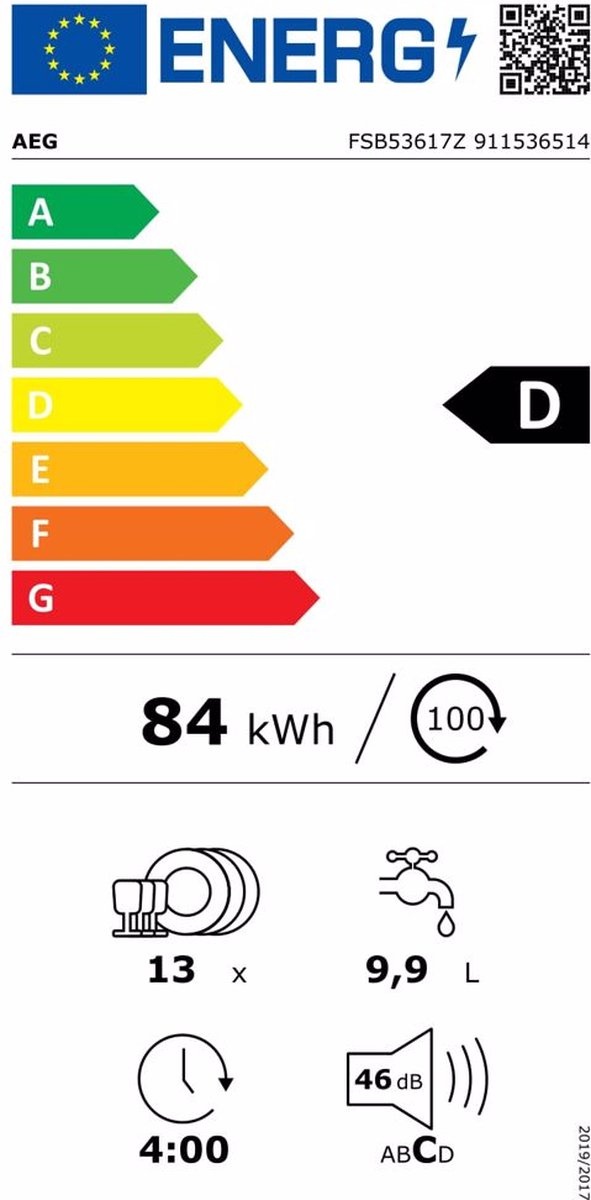 AEG FSB53617Z QuickSelect AirDry - Inbouw vaatwasser