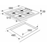 ETNA T110VRVSA - Gaskookplaat
