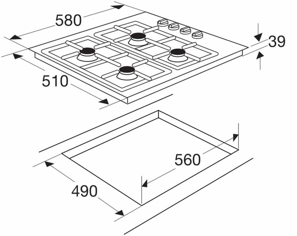 ETNA T110VRVSA - Gaskookplaat