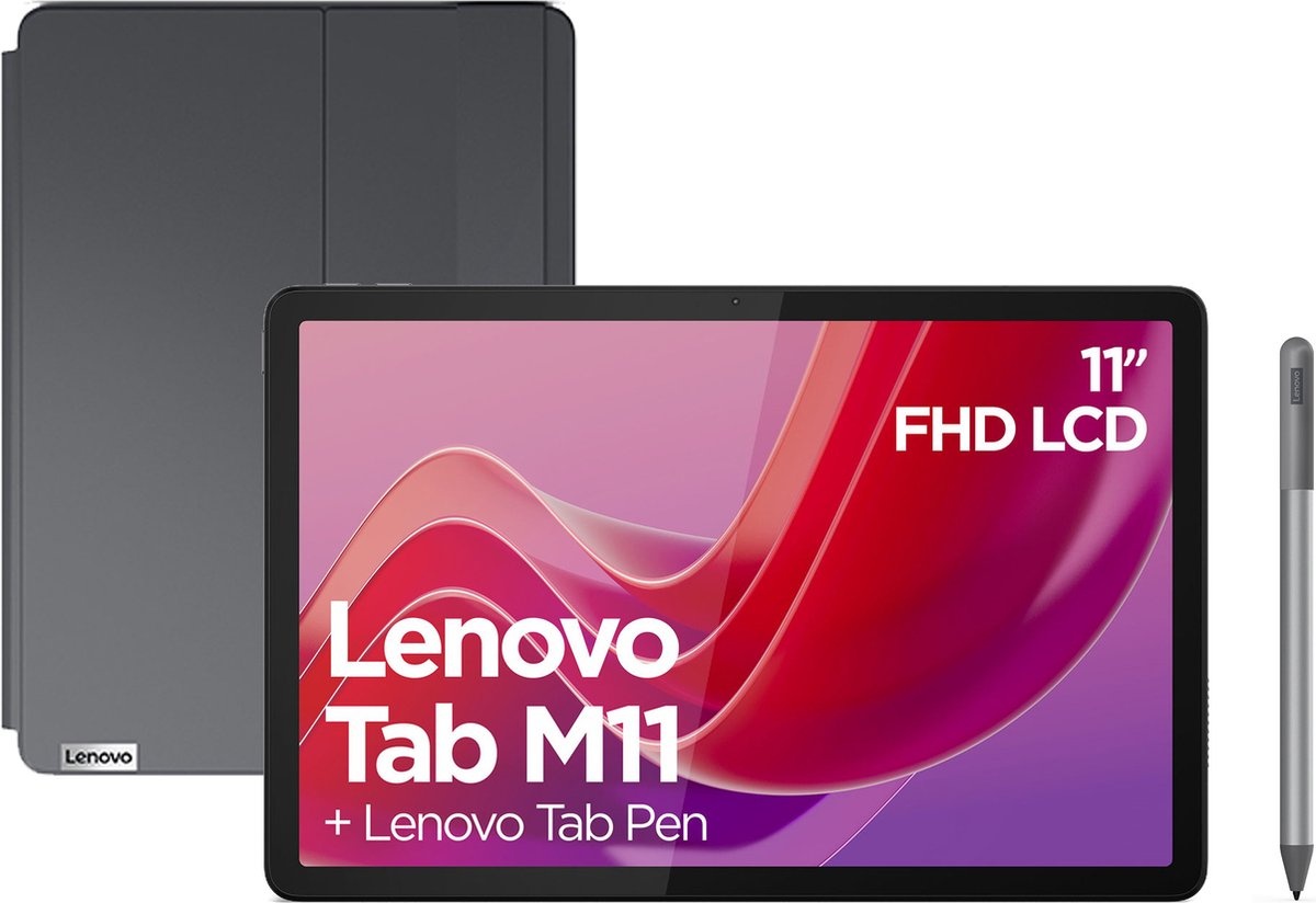 Lenovo Tab M11 128GB WiFi + 4G Grijs (incl. Tab Pen) - Tablet