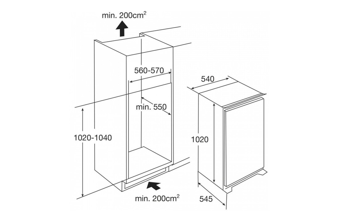 ETNA KKD4102 - Inbouw koelkast