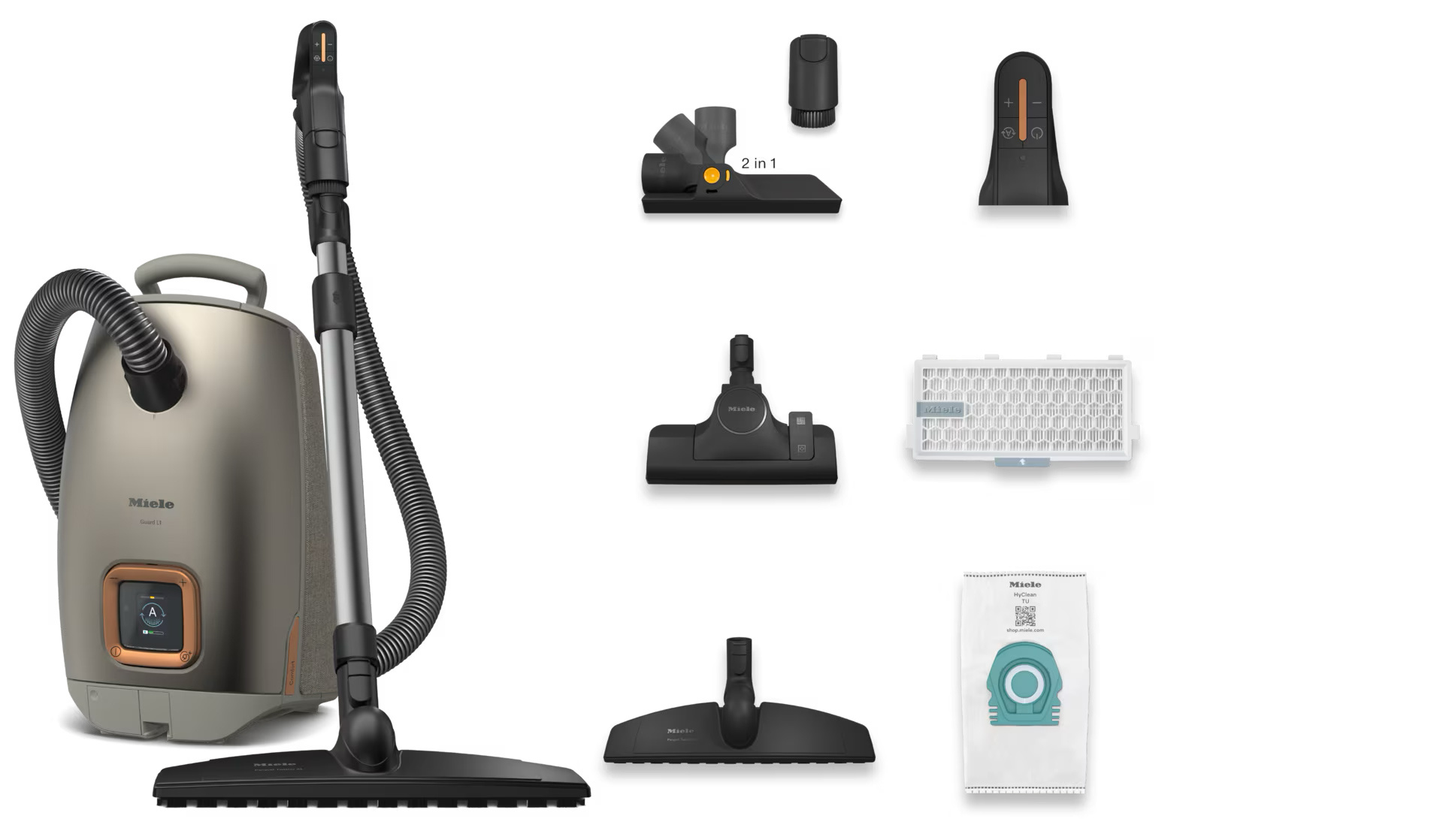 Miele Guard L1 Comfort XL Titanium - Stofzuiger met zak.