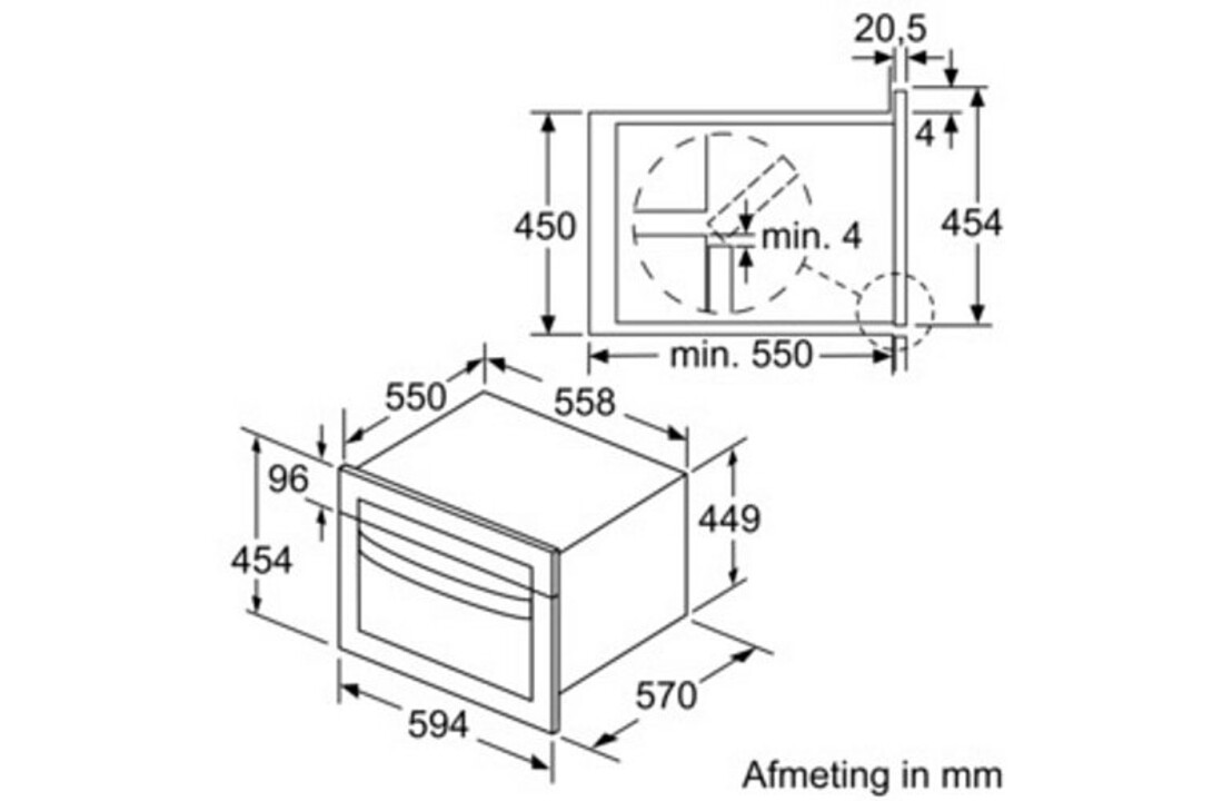 Siemens iQ500 CM585AGS0 - Inbouw oven
