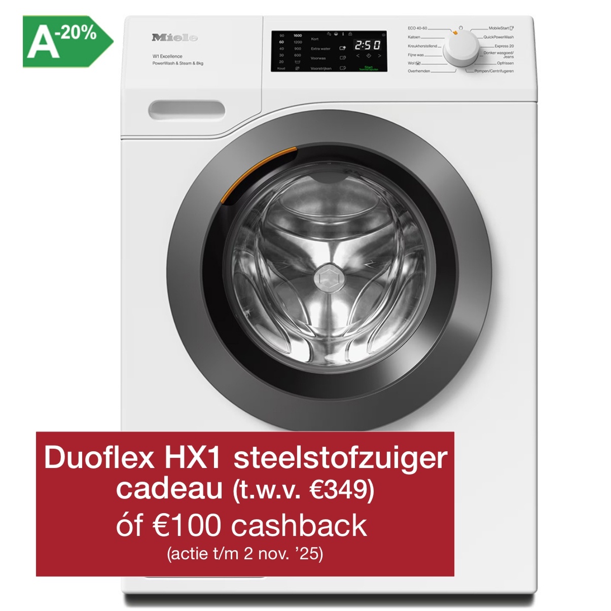 Miele WEC395 WPS Excellence Wasmachine.