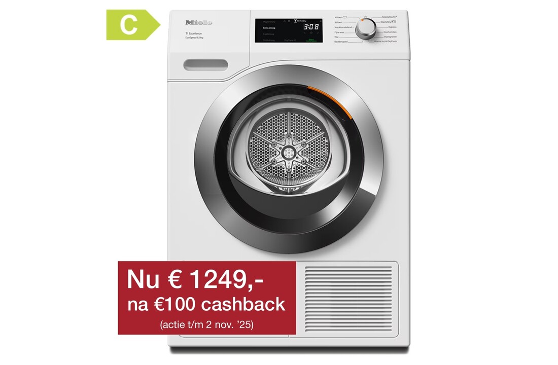 Miele TED655WP EcoSpeed & 9kg Warmtepompdroger.