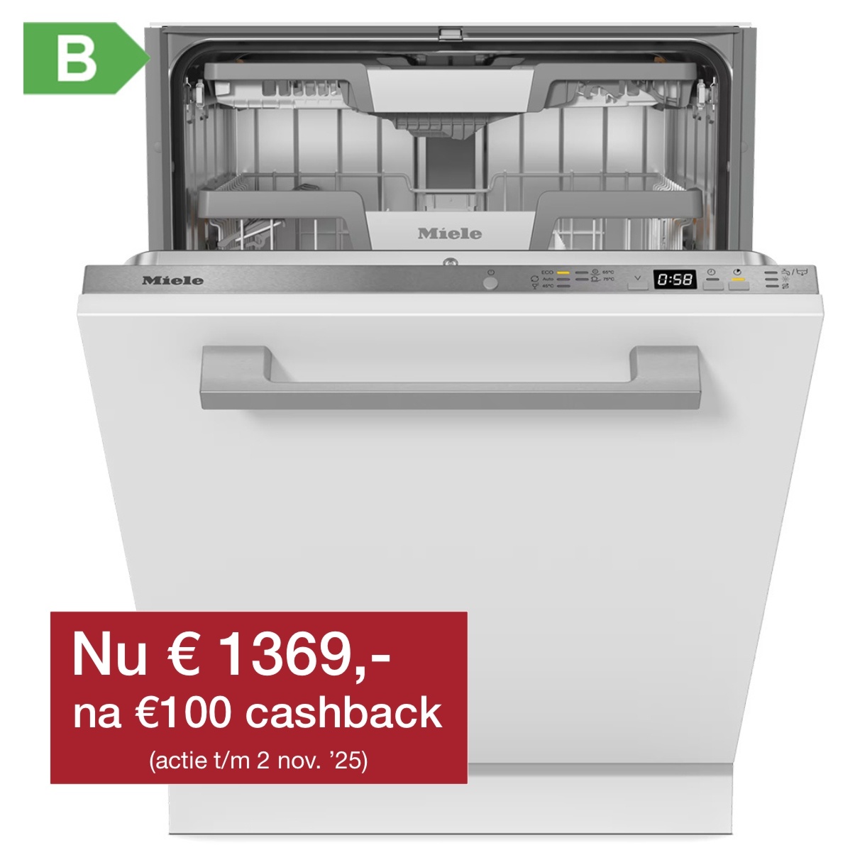 Miele G5468 SCVi XXL Excellence  - Inbouw vaatwasser.