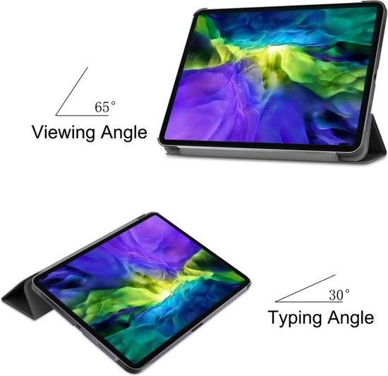 Just in Case Smart Tri-Fold voor iPad Pro 12.9 Zwart - Beschermhoes