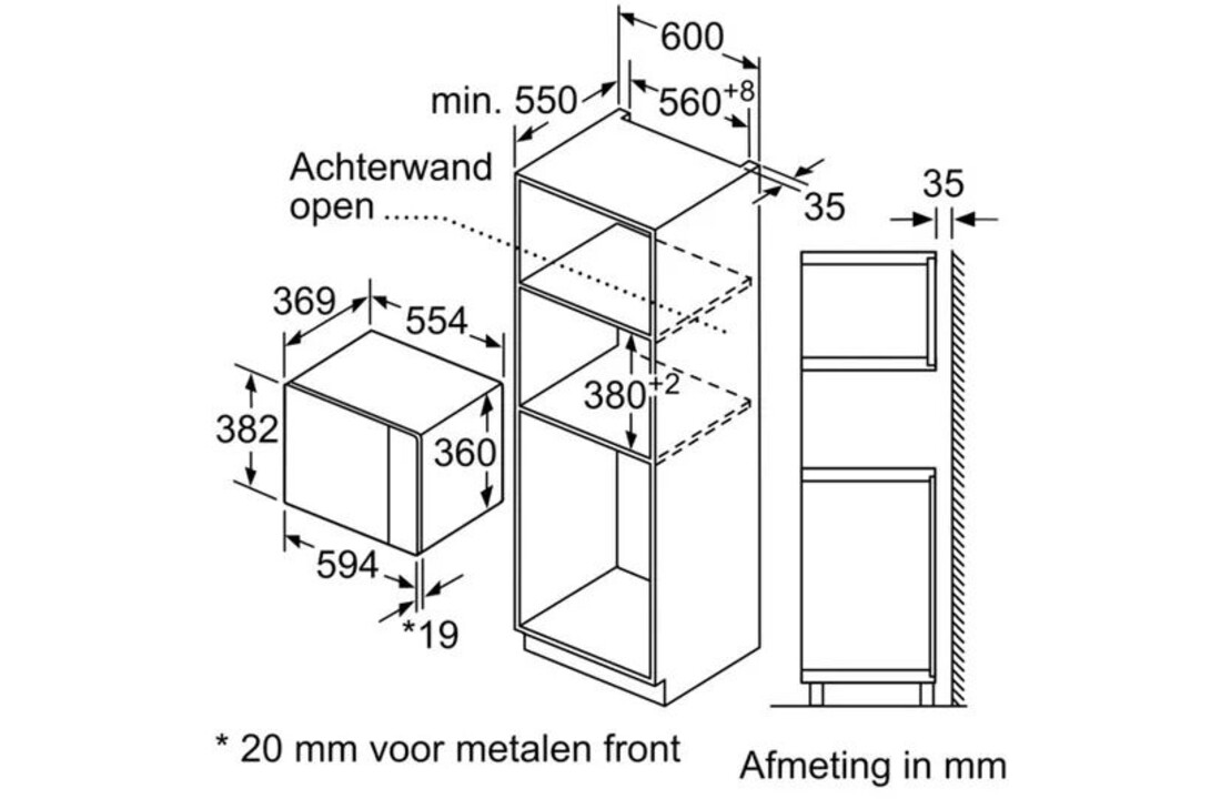Bosch BFL554MS0 - Inbouw magnetron