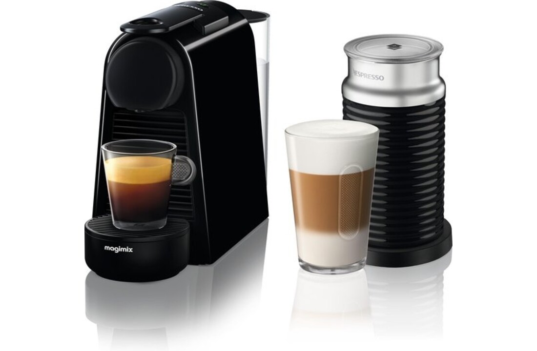 Magimix Nespresso Essenza Mini Zwart + Aeroccino - Koffiemachine