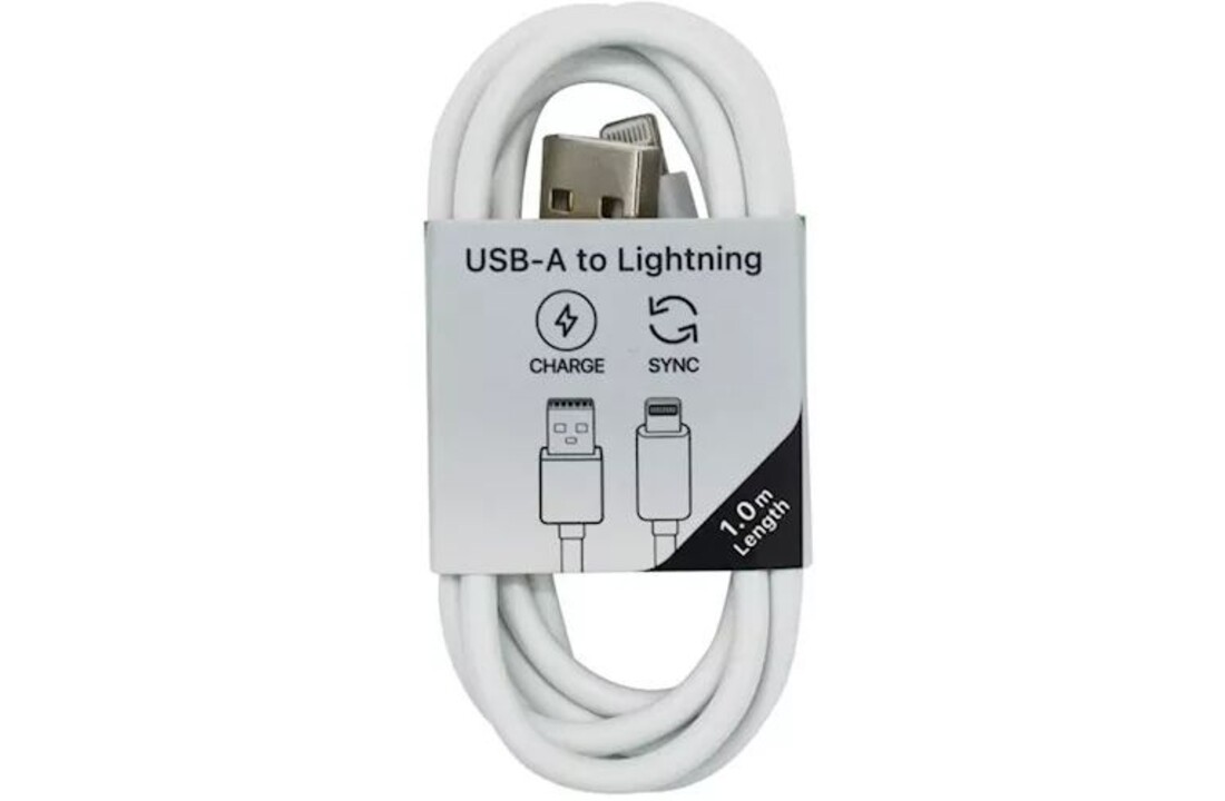 Musthavz laadkabel USB-A naar Lightning 1 meter Wit