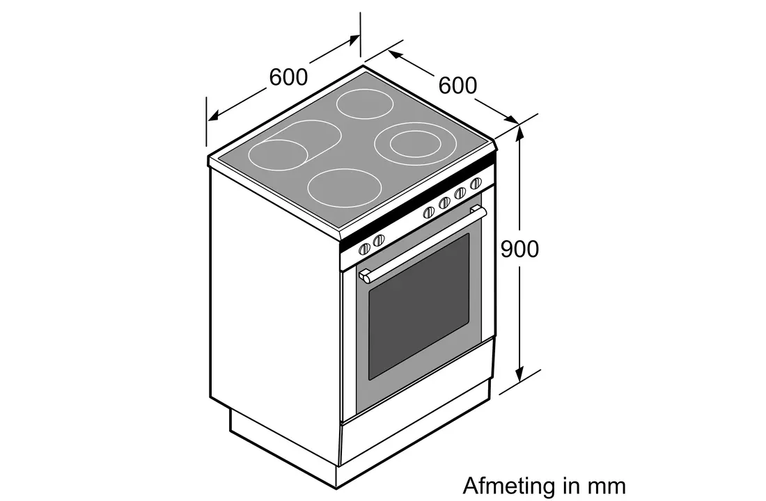 Bosch HLN39A050U  - Inductiefornuis.