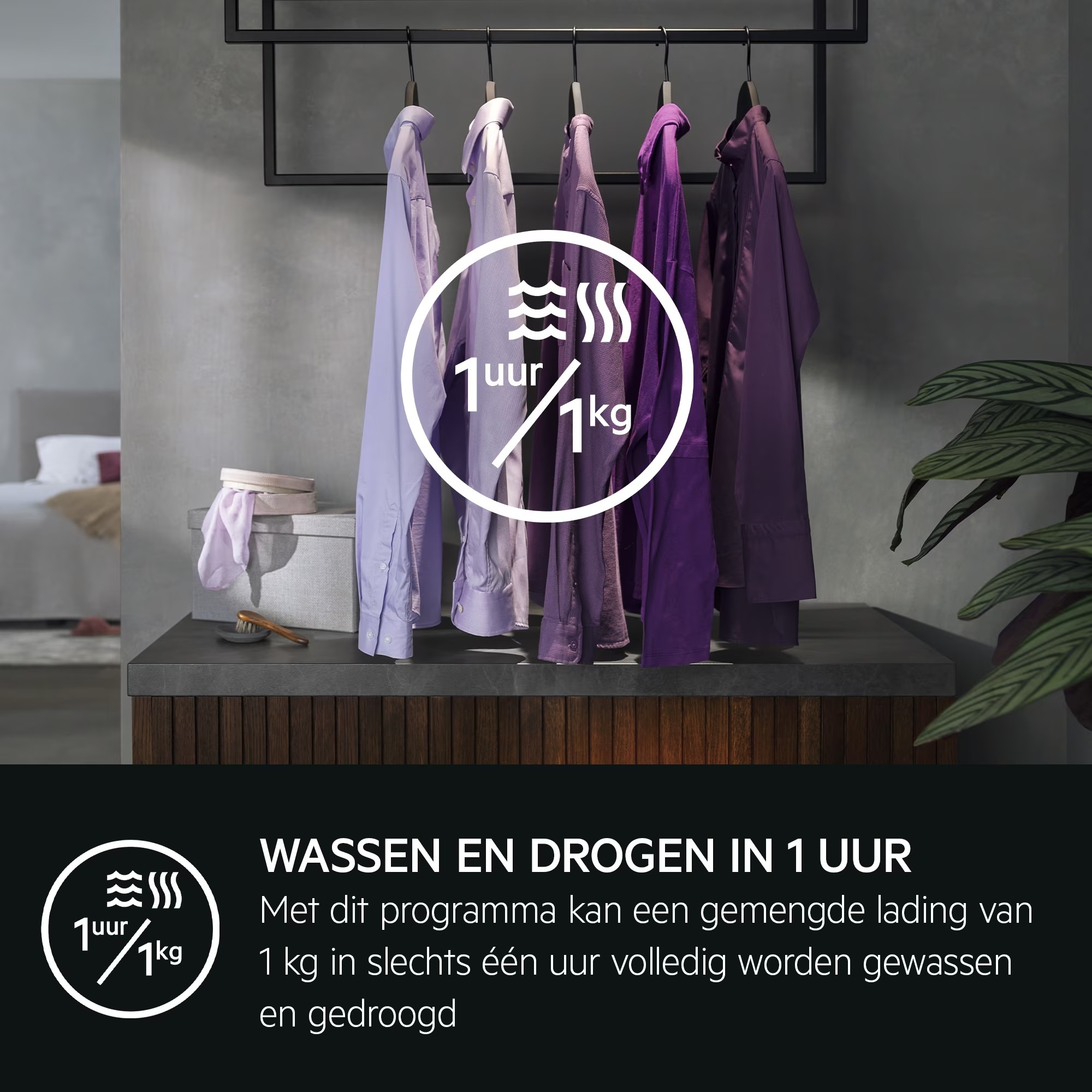 AEG LWR739X64 ProSteam - Was-droogcombinatie.