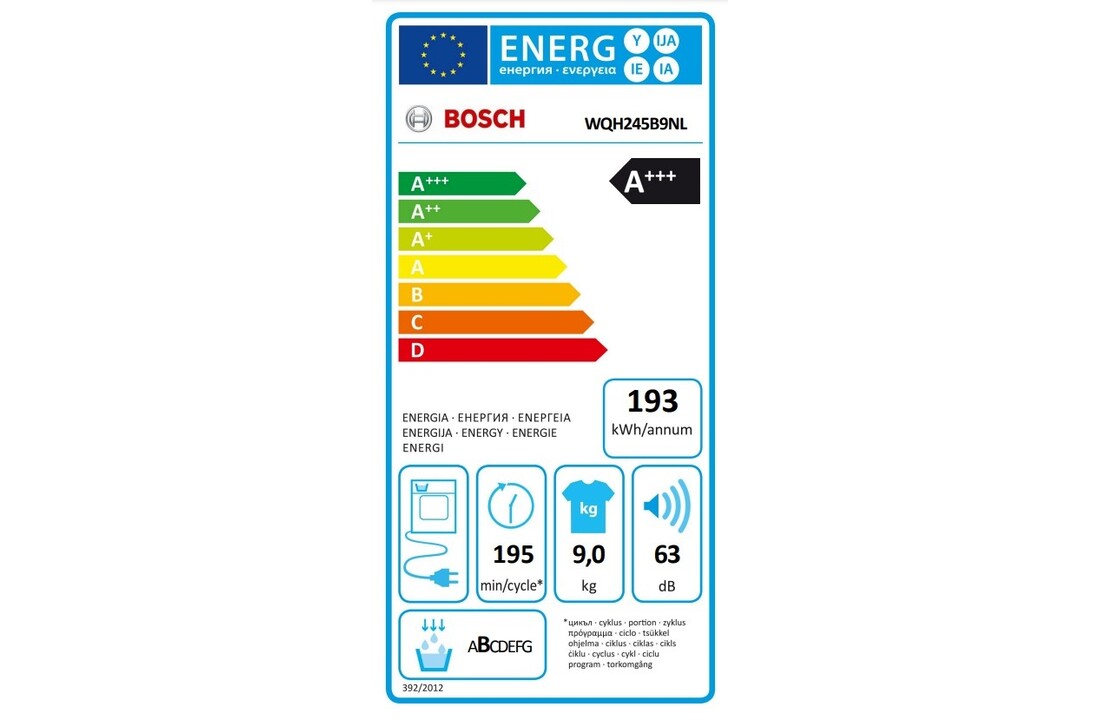 Bosch WQH245B9NL EXCLUSIV - Warmtepompdroger