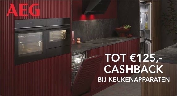 Tot €125 cashback op een geselecteerd AEG keukenapparaat