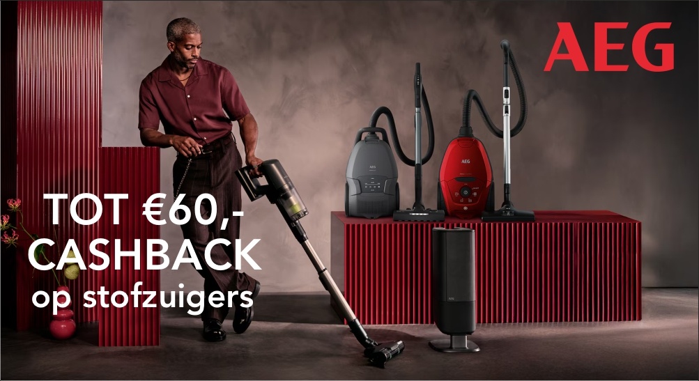 AEG actie: Tot €60 cashback op stofzuigers