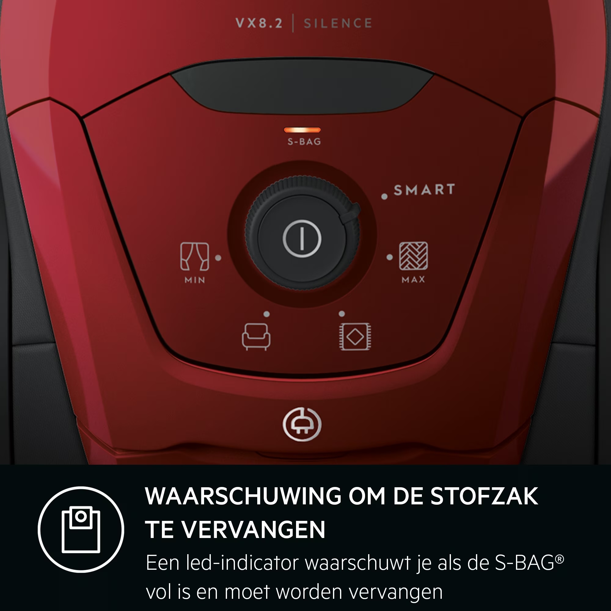 AEG VX82-1-2CR - Stofzuiger met zak.