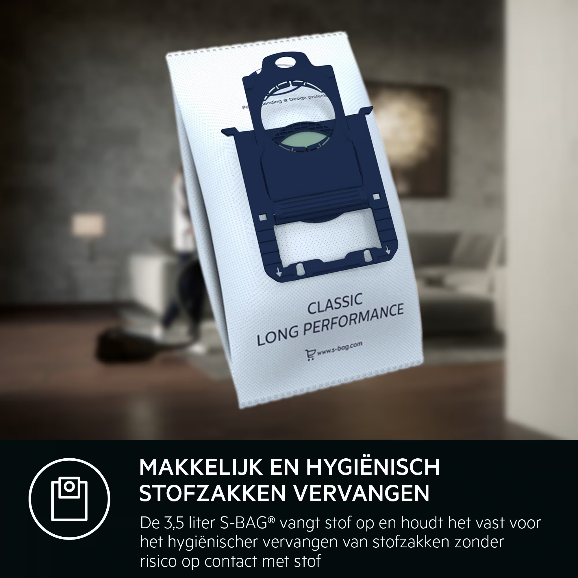 AEG VX82-1-2CR - Stofzuiger met zak.