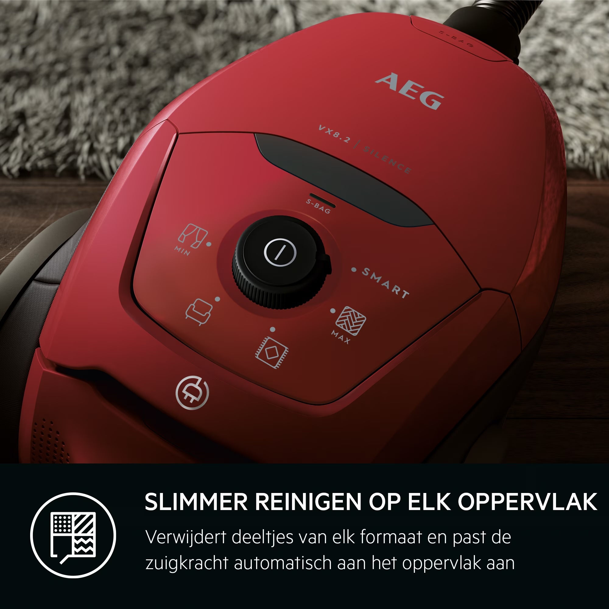 AEG VX82-1-2CR - Stofzuiger met zak.