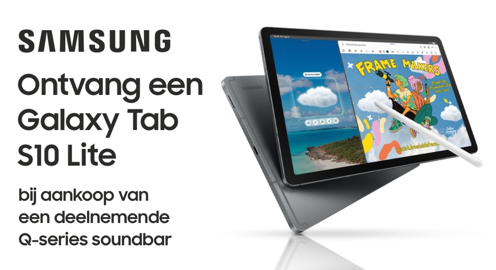 GRATIS Galaxy Tab S10 Lite  bij een Samsung Q-series Soundbar
