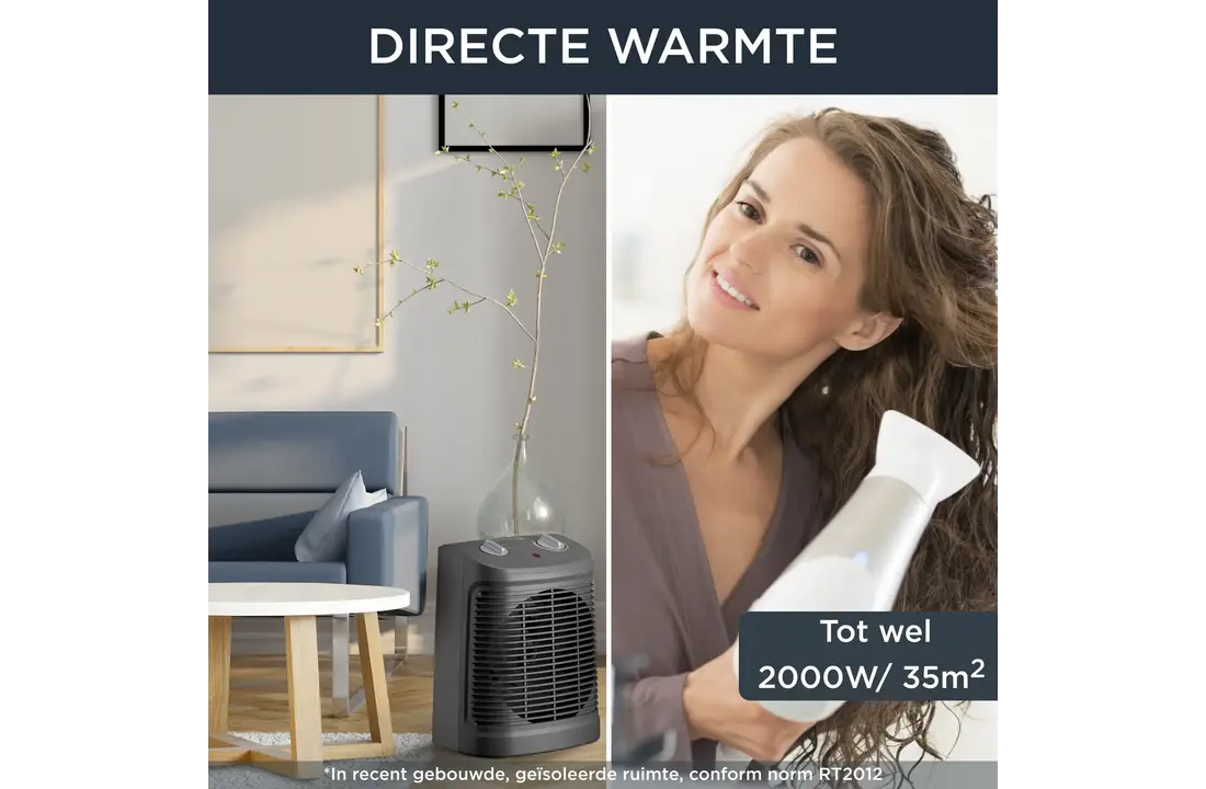 Rowenta SO2320 Instant Comfort Compact - Elektrische ventilatorkachel.