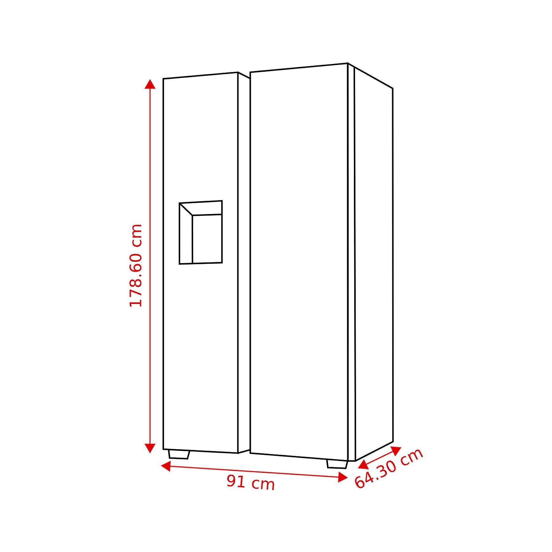 Frilec BONNSBS-525-010CINOX - Amerikaanse koelkast.