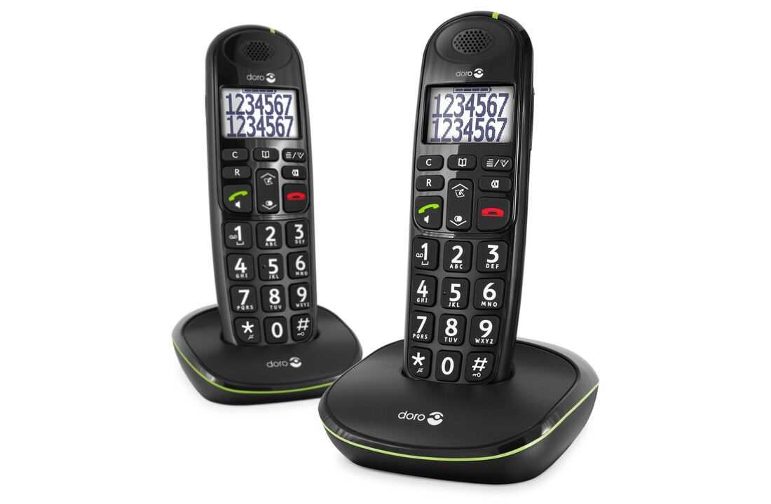 Doro PhoneEasy 110 Duo Zwart - Senioren telefoon