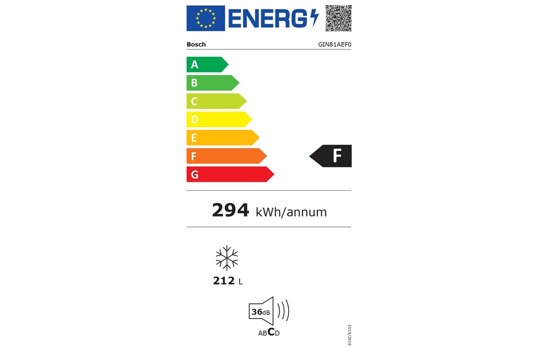 Bosch GIN81AEF0 - Inbouw vriezer