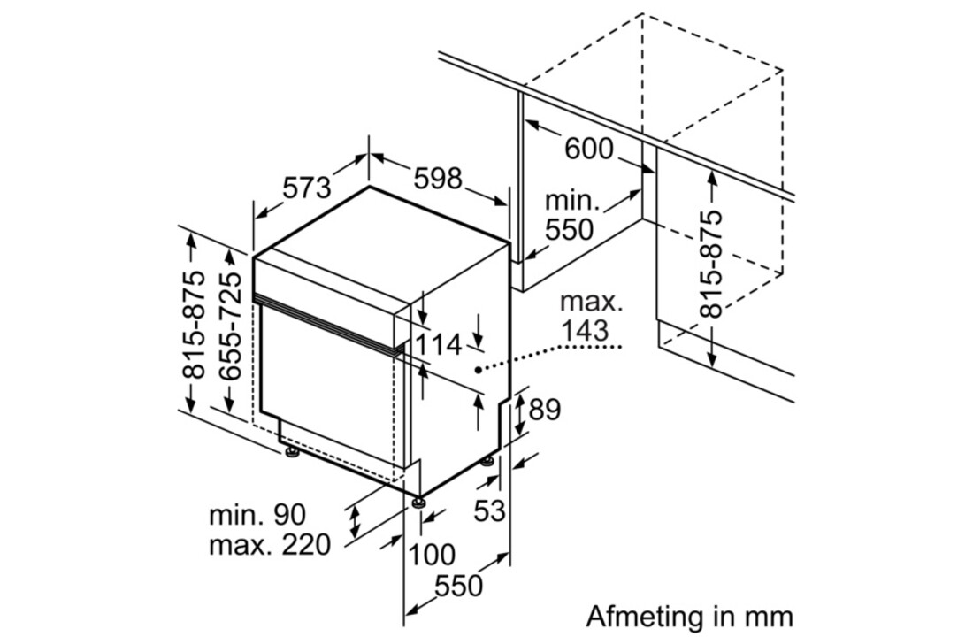 Siemens SN55ES56CE - Inbouw vaatwasser
