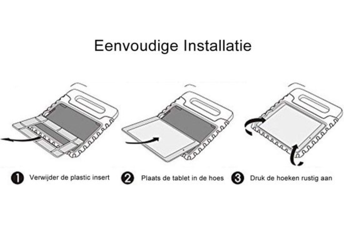 Just In Case Kids Case Cassic - Apple iPad 10.2 - Groen - Beschermhoes