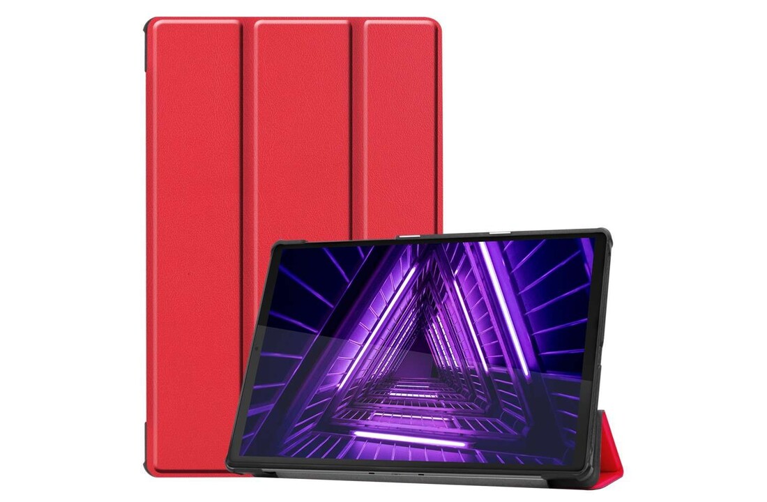 Just in Case Smart Tri-Fold Case - Lenovo M10HD - Rood - Beschermhoes