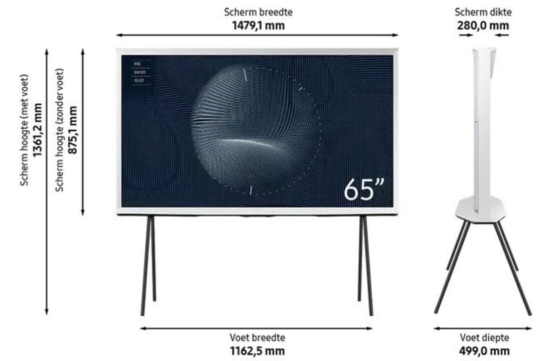 Samsung The Serif QLED 4K 65LS01B Cloud White (2023) - QLED TV