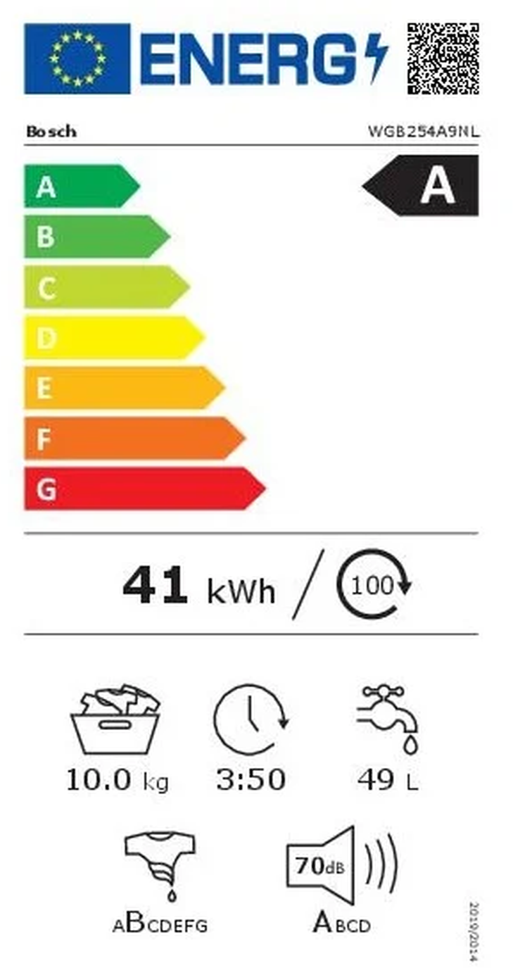 Bosch WGB254A9NL EXCLUSIV - Wasmachine