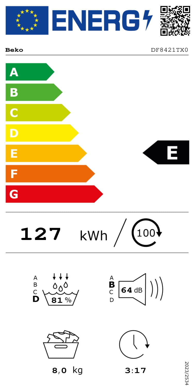 Beko DF8421TX0 - Warmtepompdroger