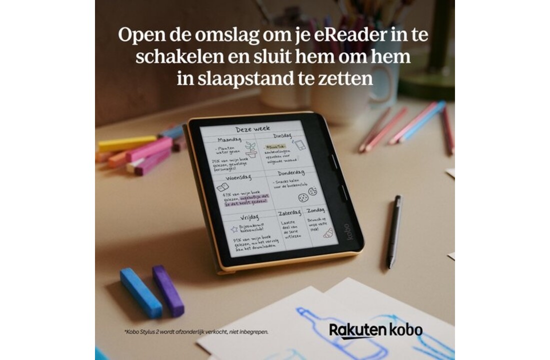 Kobo Libra Colour SleepCover Zwart - Beschermhoes