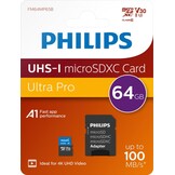 Philips MicroSDXC UHS-I U3 Kaart 64GB - Micro SD kaart