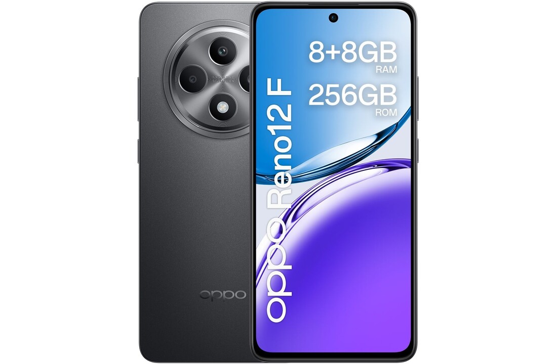 OPPO Reno12F 256GB Grijs - Mobiele telefoon
