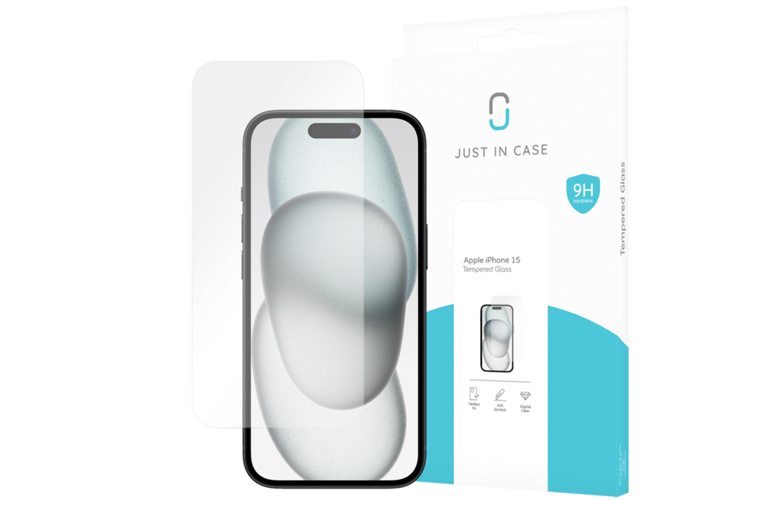 Just in Case iPhone 15 Tempered Glass - Screenprotector