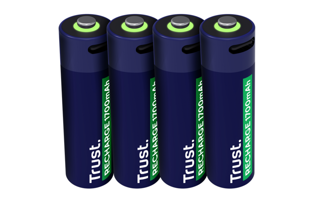 Trust USB-C oplaadbare AA-batterijen (4-pack)